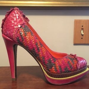 Cole Haan basket weave pumps